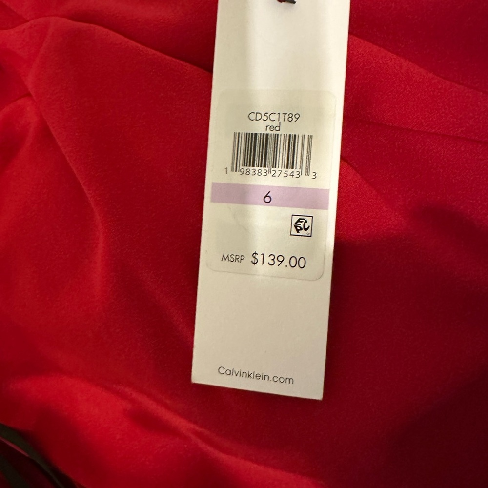 Calvin Klein
Women's Bow-Trim Boat-Neck Sheath Dress Size 6 NEW WITH TAGS RED - Picture 9 of 10